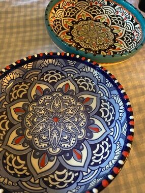 Del Rio Salado Handpainted Colorful Ornate 7” Salad Bowl Made in Spain